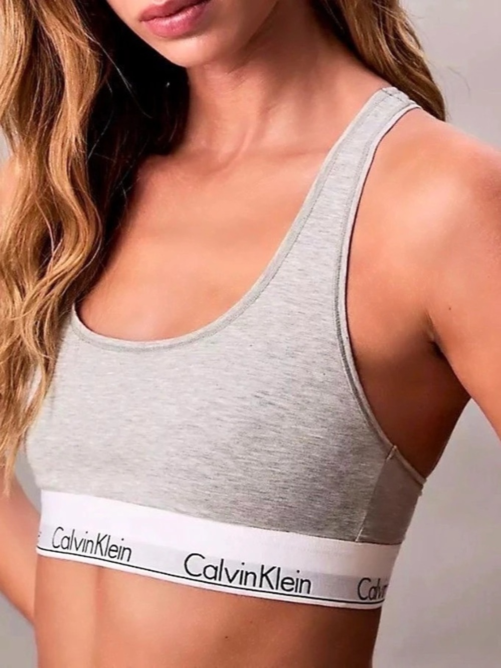 Calvin Klein Cotton Unlined Bralette Sports Bra
